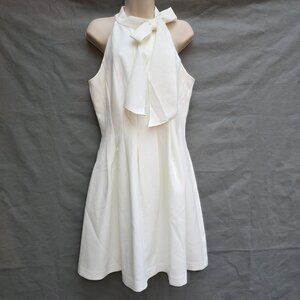Vince Camuto White Bow Halter Mini Dress Bridal Bachelorette Party Size 12